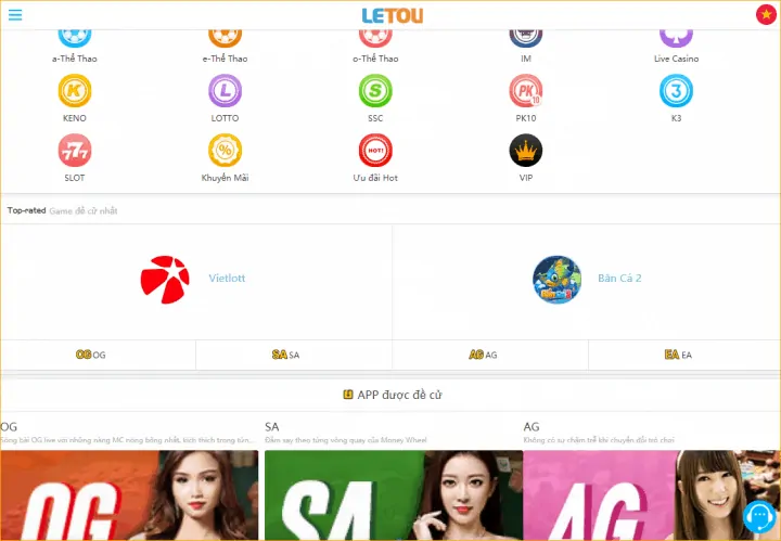 Letou cung cấp cá cược gì ?