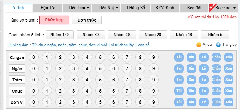 Hinh thuc dat cuoc xo so 5D