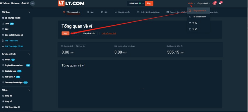 Cach nap tien Letou qua Fiat