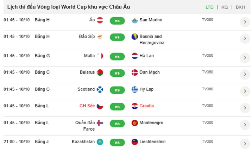 Lich thi dau VL WC 2026 ngay 10/10/2026